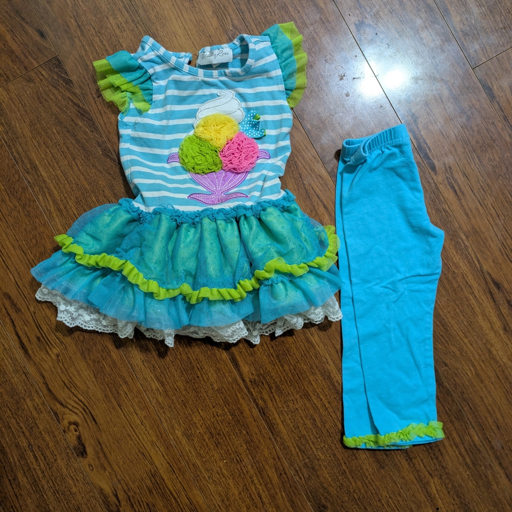 Emily Rose Blue and Green Ice Cream Dance Dress Set